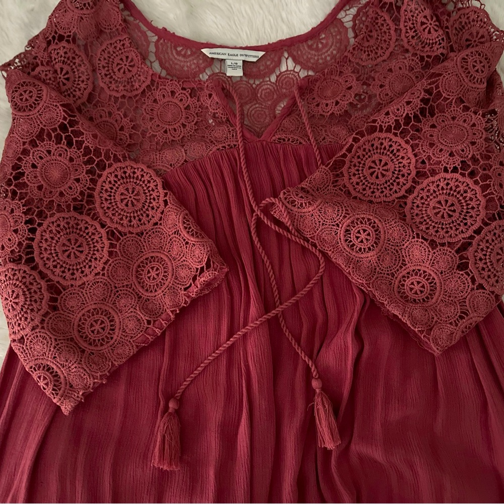 american eagle lace blouse